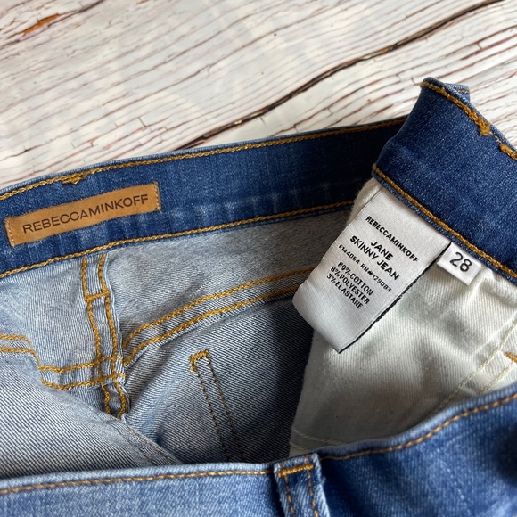 Rebecca Minkoff Jane distress skinny Jean size 28 - Picture 6 of 8
